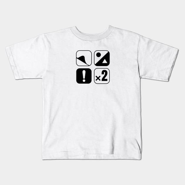 Gunpla Symbols V.1 Black Kids T-Shirt by CampaignMania